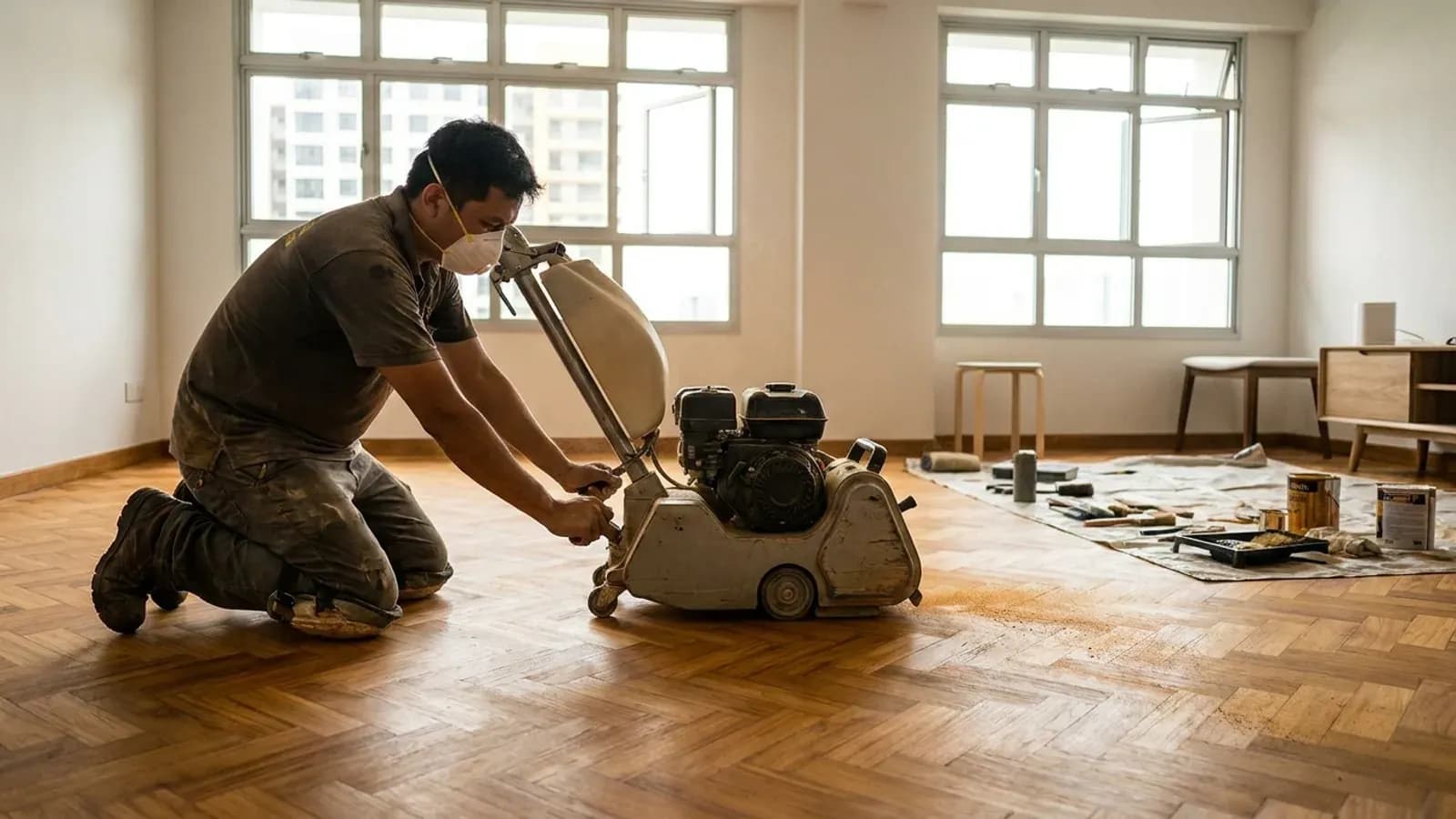 Parquet & Timber Floor Polishing project
